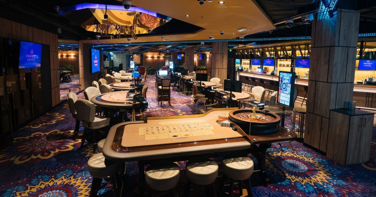 Casino-inspired lounge